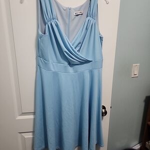 Grace Karin Light Blue Midi Dress